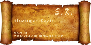 Slezinger Kevin névjegykártya